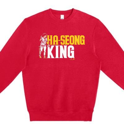 Haseong Kim Haseong King San Diego Baseball Premium Crewneck Sweatshirt