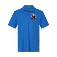 He Knows If You Shut Your Fivehole Christmas Santa Hockey Great Gift Softstyle Adult Sport Polo