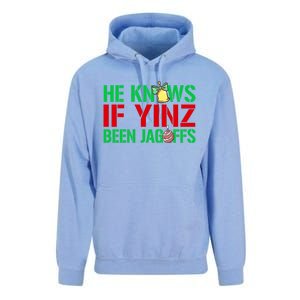 He Knows If Yinz Been Jagoffs Gift Pittsburghese Christmas Xmas Gift Unisex Surf Hoodie