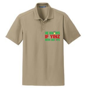 He Knows If Yinz Been Jagoffs Gift Pittsburghese Christmas Xmas Gift Dry Zone Grid Polo