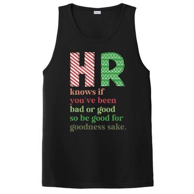 Hr Knows If YouVe Been Bad Or Good Funny Christmas Party PosiCharge Competitor Tank