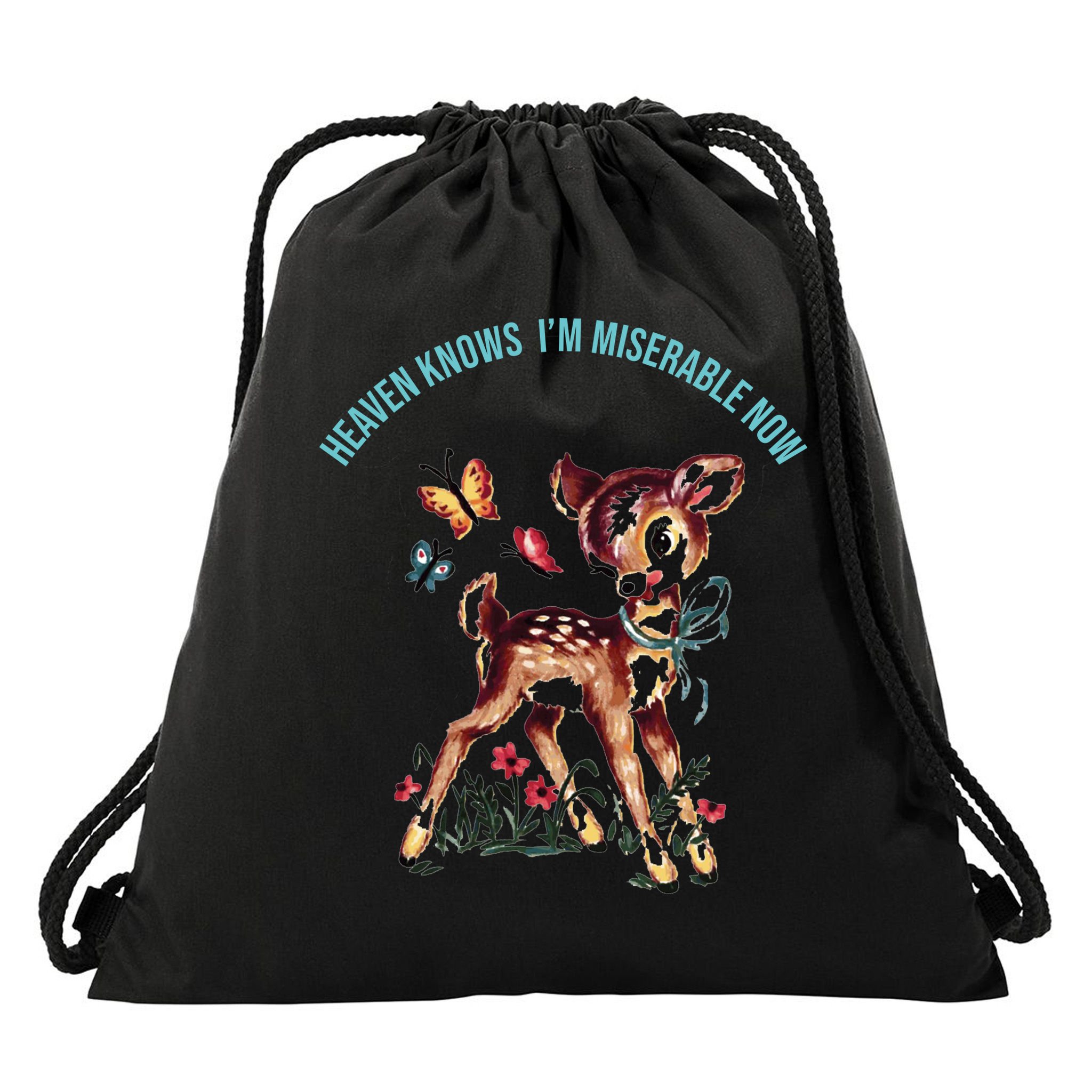 Heaven Knows I'm Miserable Now Drawstring Bag