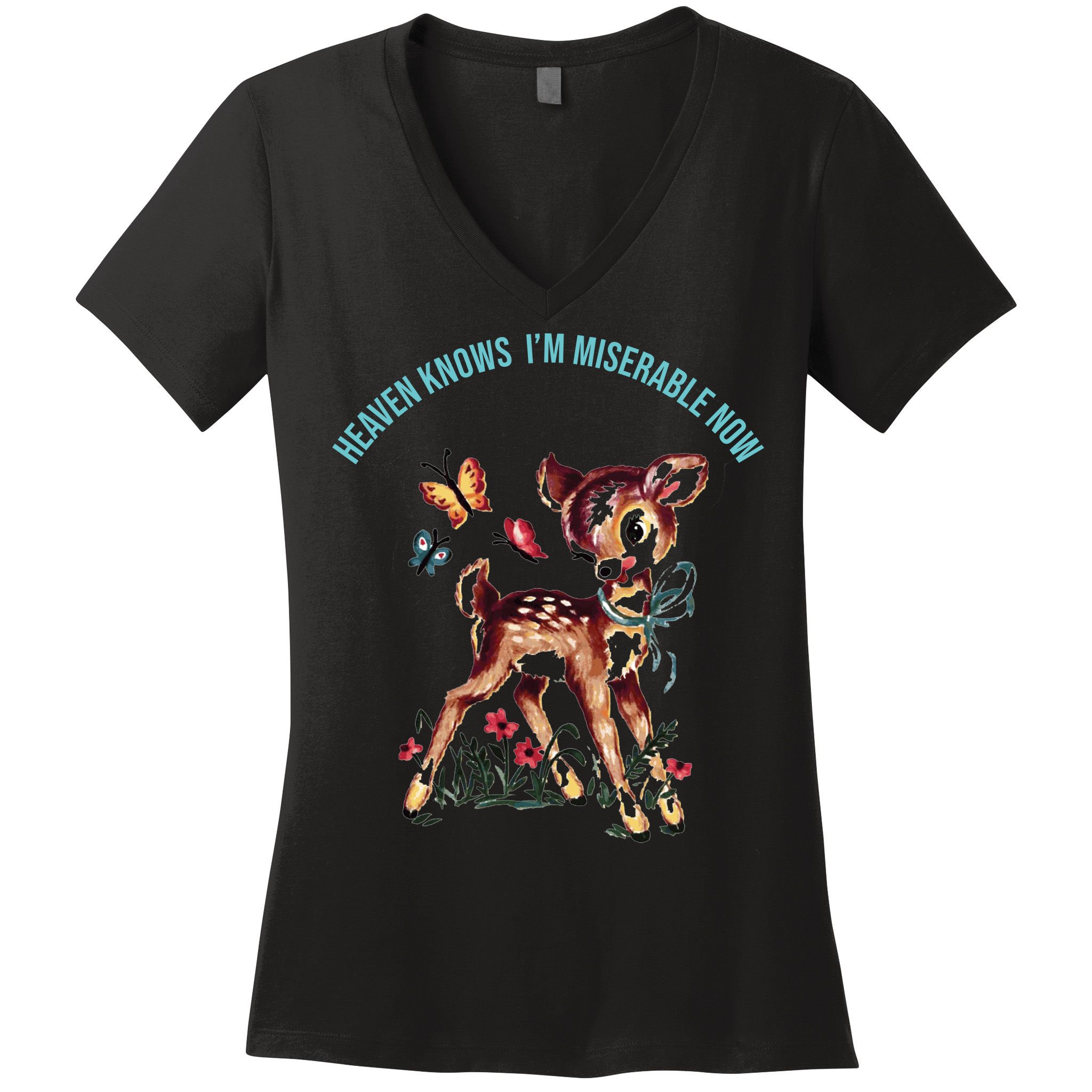 Heaven Knows I'm Miserable Now Women's V-Neck T-Shirt