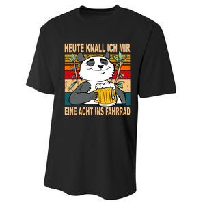 Heute Knalle Ich Mir Eine Echt Ins Fahrrad Drinking Saying Fun Performance Sprint T-Shirt