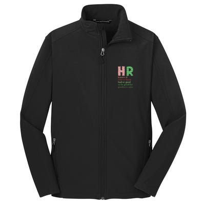 HR Knows If You've Been Bad Or Good Funny Christmas Party  Core Soft Shell Jacket