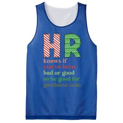 HR Knows If You've Been Bad Or Good Funny Christmas Party  Mesh Reversible Basketball Jersey Tank