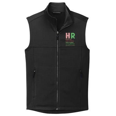 HR Knows If You've Been Bad Or Good Funny Christmas Party  Collective Smooth Fleece Vest