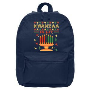 Happy Kwanzaa It's Lit African American 16 in Basic Backpack