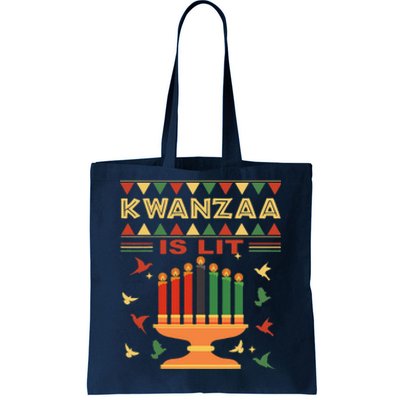 Happy Kwanzaa It's Lit African American Tote Bag