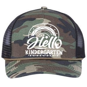 Hello Kinder Kindergarten Teacher Team Cool Gift Retro Rope Trucker Hat Cap