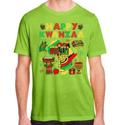 Happy Kwanzaa Kinara Set Mazao African American Christmas Adult ChromaSoft Performance T-Shirt