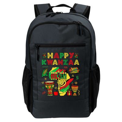 Happy Kwanzaa Kinara Set Mazao African American Christmas Daily Commute Backpack