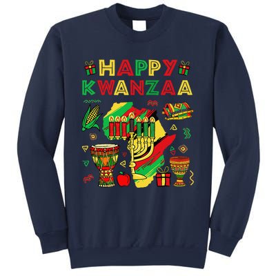 Happy Kwanzaa Kinara Set Mazao African American Christmas Sweatshirt