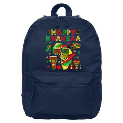 Happy Kwanzaa Kinara Set Mazao African American Christmas 16 in Basic Backpack