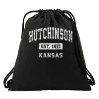 Hutchinson Kansas Ks Vintage Established Sports Drawstring Bag