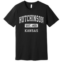 Hutchinson Kansas Ks Vintage Established Sports Premium T-Shirt