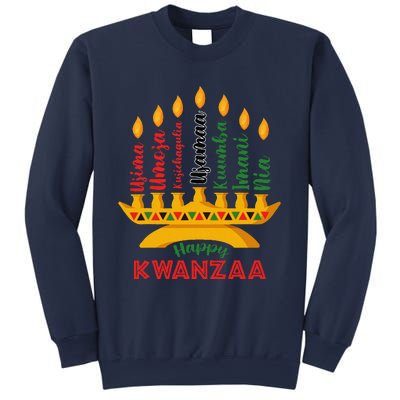 Happy Kwanzaa Kinara Seven Candles Principles Of Kwanzaa Sweatshirt