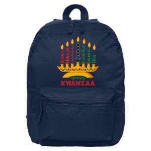 Happy Kwanzaa Kinara Seven Candles Principles Of Kwanzaa 16 in Basic Backpack