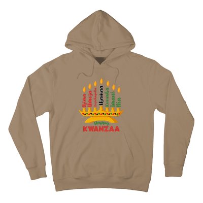 Happy Kwanzaa Kinara Seven Candles Principles Of Kwanzaa Hoodie