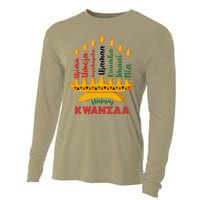 Happy Kwanzaa Kinara Seven Candles Principles Of Kwanzaa Cooling Performance Long Sleeve Crew