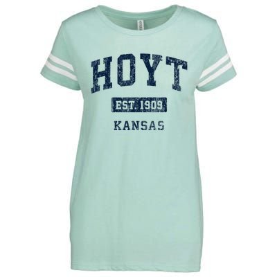 Hoyt Kansas Ks Vintage Sports Established Enza Ladies Jersey Football T-Shirt