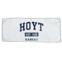 Hoyt Kansas Ks Vintage Sports Established Large Microfiber Waffle Golf Towel