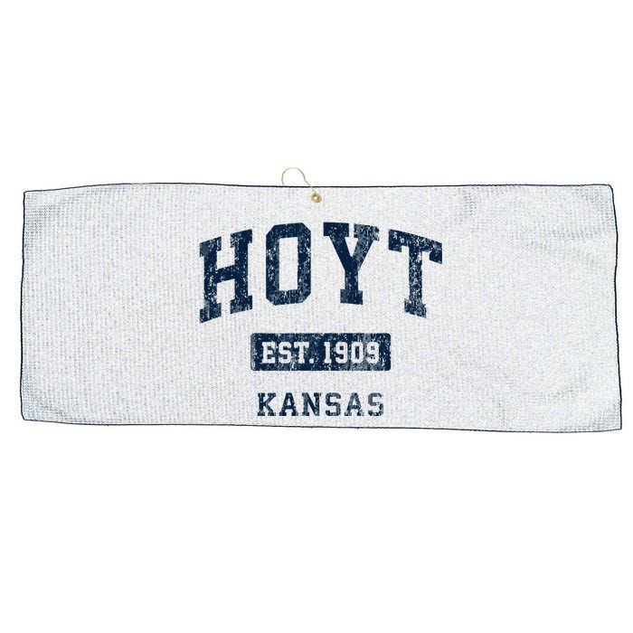 Hoyt Kansas Ks Vintage Sports Established Large Microfiber Waffle Golf Towel