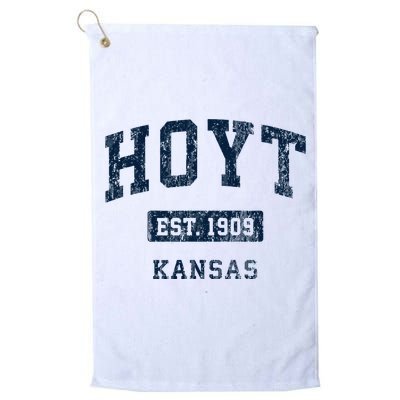 Hoyt Kansas Ks Vintage Sports Established Platinum Collection Golf Towel