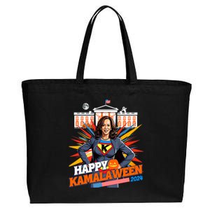 Happy Kamalaween Kamala Harris Halloween Cat Ladies Witches Cotton Canvas Jumbo Tote