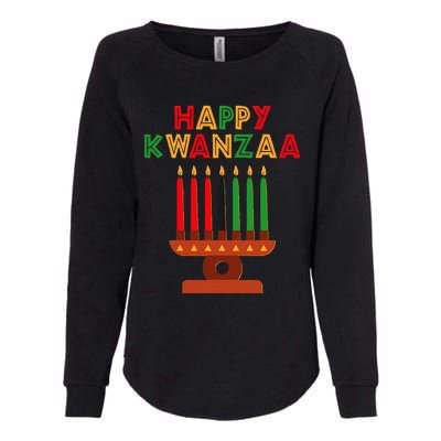 Happy Kwanzaa Kinara Seven Candles African American Womens California Wash Sweatshirt