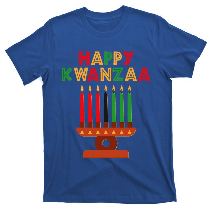 Happy Kwanzaa Kinara Seven Candles African American T-Shirt