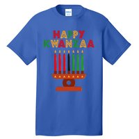 Happy Kwanzaa Kinara Seven Candles African American Tall T-Shirt