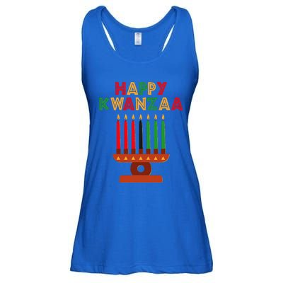 Happy Kwanzaa Kinara Seven Candles African American Ladies Essential Flowy Tank