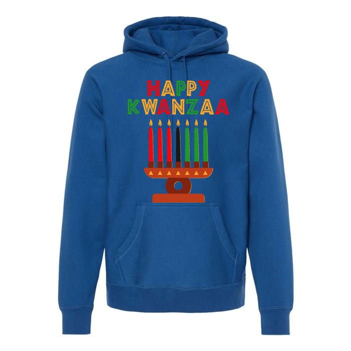 Happy Kwanzaa Kinara Seven Candles African American Premium Hoodie