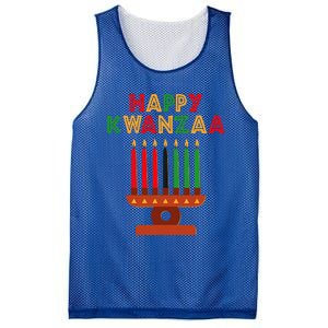 Happy Kwanzaa Kinara Seven Candles African American Mesh Reversible Basketball Jersey Tank