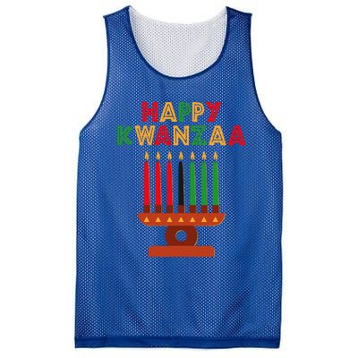 Happy Kwanzaa Kinara Seven Candles African American Mesh Reversible Basketball Jersey Tank