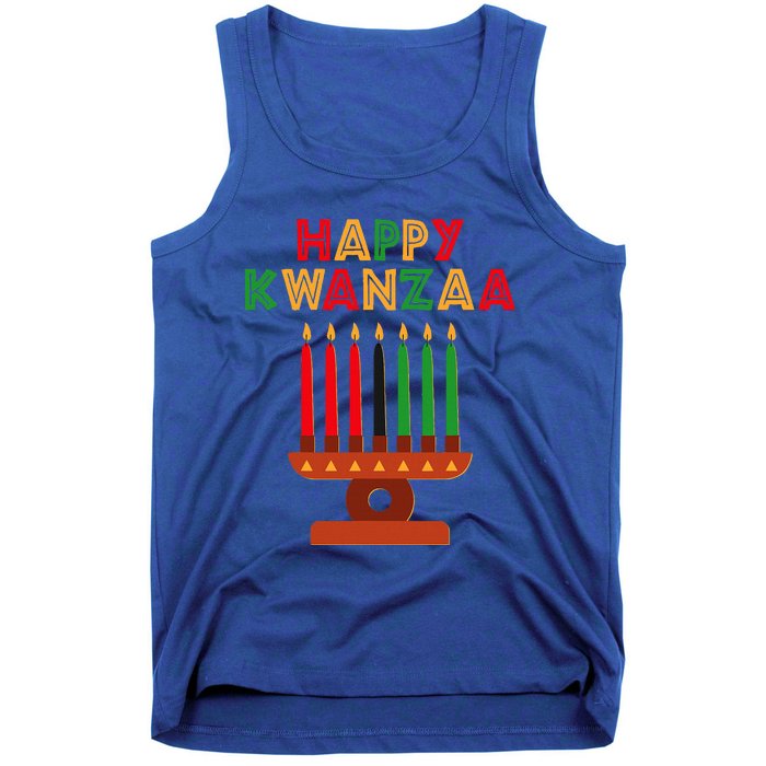 Happy Kwanzaa Kinara Seven Candles African American Tank Top