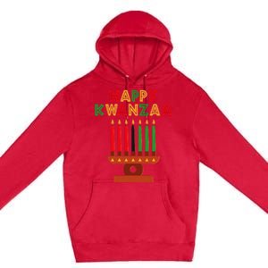 Happy Kwanzaa Kinara Seven Candles African American Premium Pullover Hoodie