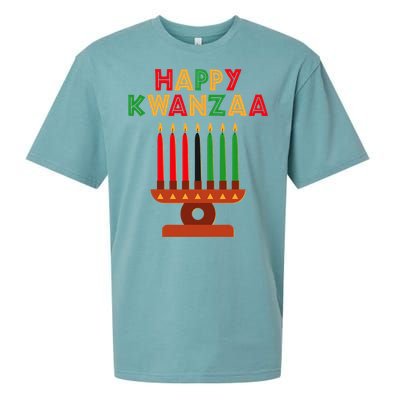 Happy Kwanzaa Kinara Seven Candles African American Sueded Cloud Jersey T-Shirt