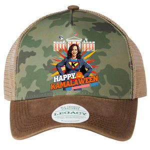 Happy Kamalaween Kamala Harris Halloween Cat Ladies Witches Legacy Tie Dye Trucker Hat