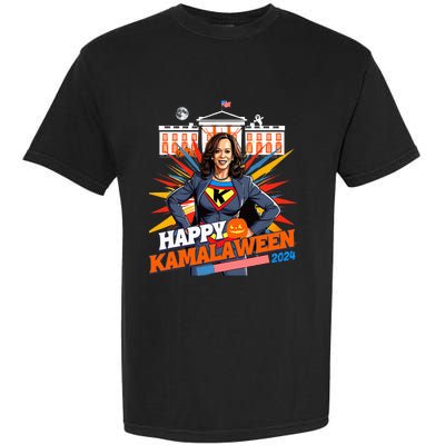 Happy Kamalaween Kamala Harris Halloween Cat Ladies Witches Garment-Dyed Heavyweight T-Shirt