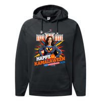 Happy Kamalaween Kamala Harris Halloween Cat Ladies Witches Performance Fleece Hoodie