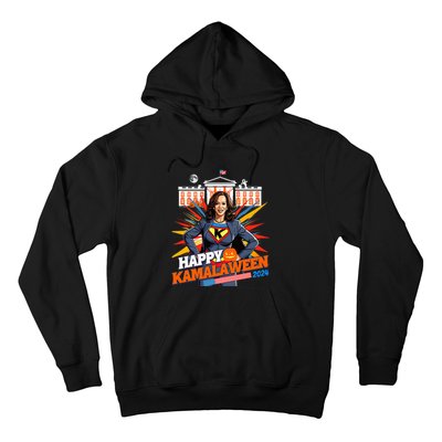 Happy Kamalaween Kamala Harris Halloween Cat Ladies Witches Hoodie