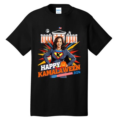 Happy Kamalaween Kamala Harris Halloween Cat Ladies Witches Tall T-Shirt