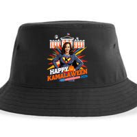 Happy Kamalaween Kamala Harris Halloween Cat Ladies Witches Sustainable Bucket Hat