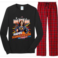 Happy Kamalaween Kamala Harris Halloween Cat Ladies Witches Long Sleeve Pajama Set