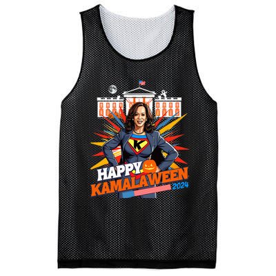 Happy Kamalaween Kamala Harris Halloween Cat Ladies Witches Mesh Reversible Basketball Jersey Tank