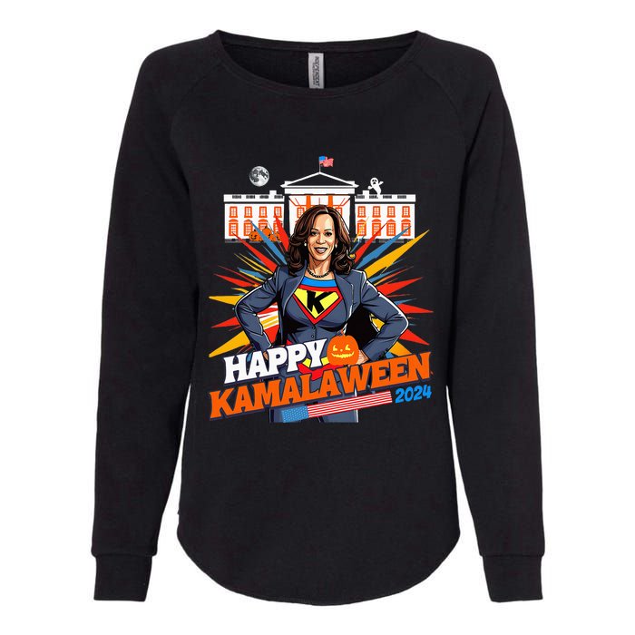 Happy Kamalaween Kamala Harris Halloween Cat Ladies Witches Womens California Wash Sweatshirt