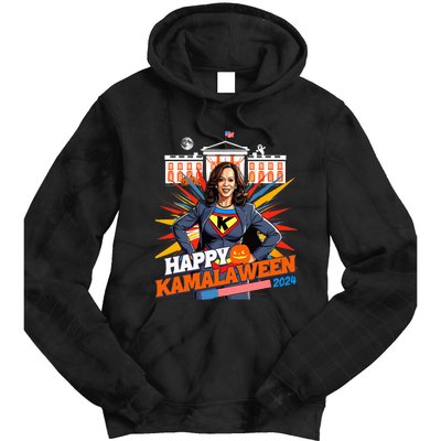 Happy Kamalaween Kamala Harris Halloween Cat Ladies Witches Tie Dye Hoodie