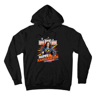 Happy Kamalaween Kamala Harris Halloween Cat Ladies Witches Tall Hoodie